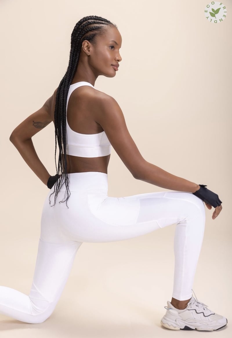 Calça Fuso Contour Rib – White — imagem 1