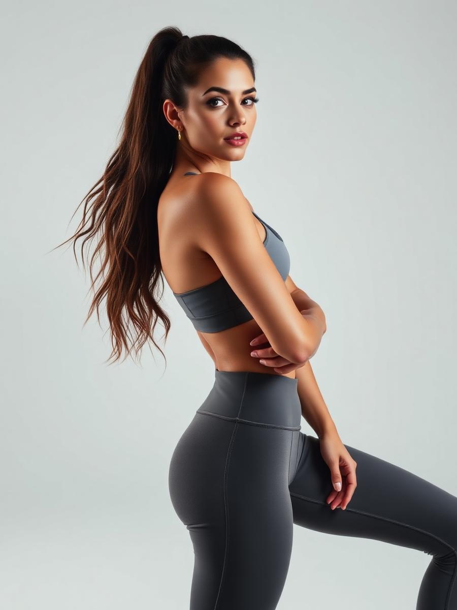 Modelo em roupa fitness feminina BOX 61